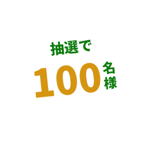 抽選で100名様!